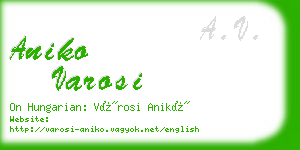 aniko varosi business card